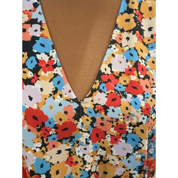 Rebecca Minkoff “Sorcha” Floral Deep-V Mini Dress – Size XS - Picture 3 of 12